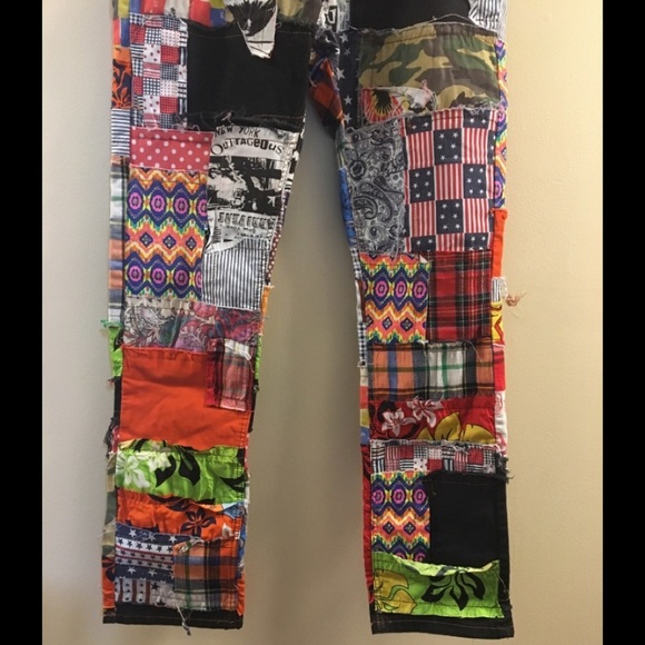 RARE BiePa Jeans 1971 Patchwork Distressed Jeans S4. - Picture 4 of 16